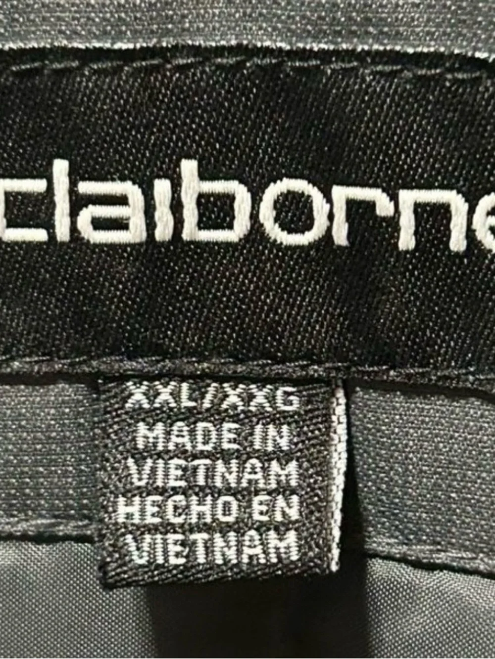 Claiborne Dobby Tech Jacket Men's XXL Dark Gray Insulated Zip & Snap Outerwear